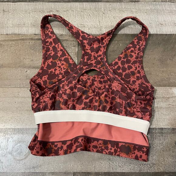 Sage Women's 2 Pc Set Longline Sports Bra & Leggings Inkspot Print sz XS - Picture 12 of 13